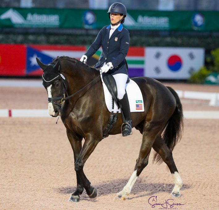 Roxie and Dolton at the CPEDI3* week 9 of the Adequan Global Dressage Festival 2021 Wellington, FL. Photo: Susan Stickle.